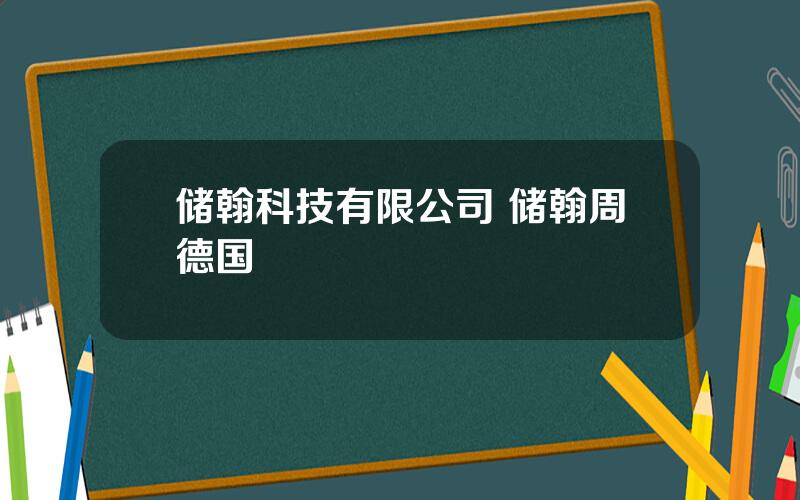 储翰科技有限公司 储翰周德国